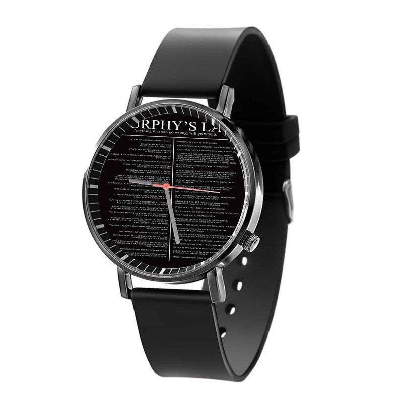 Zavstyle Murphy s Law Poster Quartz Watch