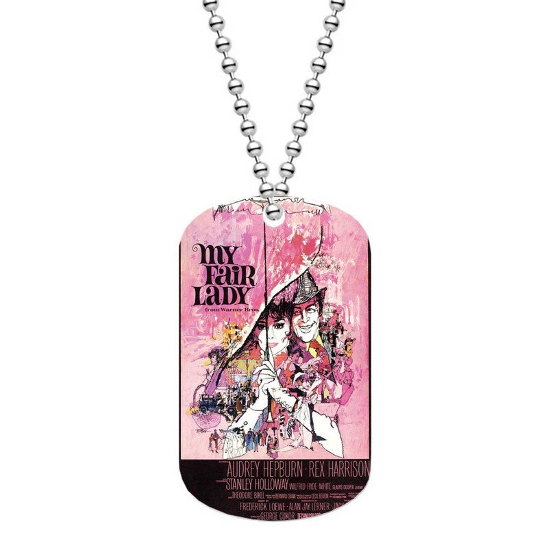 Zavstyle My Fair Lady Audrey Hepburn Dog Tag Military Stainless Steel