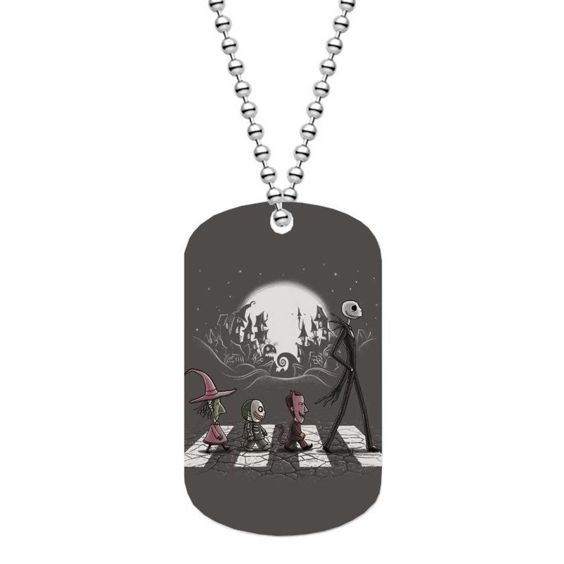 Zavstyle Nightmare Before Christmas Abbey Road Dog Tag Military Stainless Steel