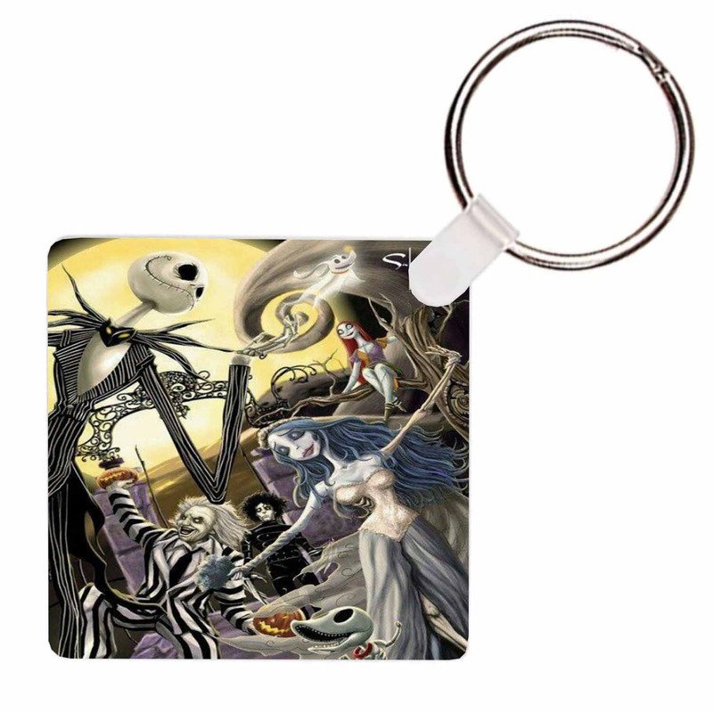 Zavstyle Nightmare Before Christmas and Corpse Bride Keychain