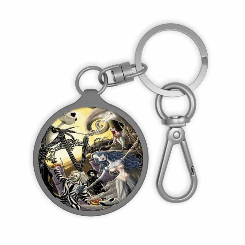 Zavstyle Nightmare Before Christmas and Corpse Bride Keyring Tag Accessories