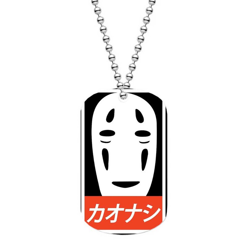 Zavstyle No Face Spirited Away Dog Tag Military Stainless Steel