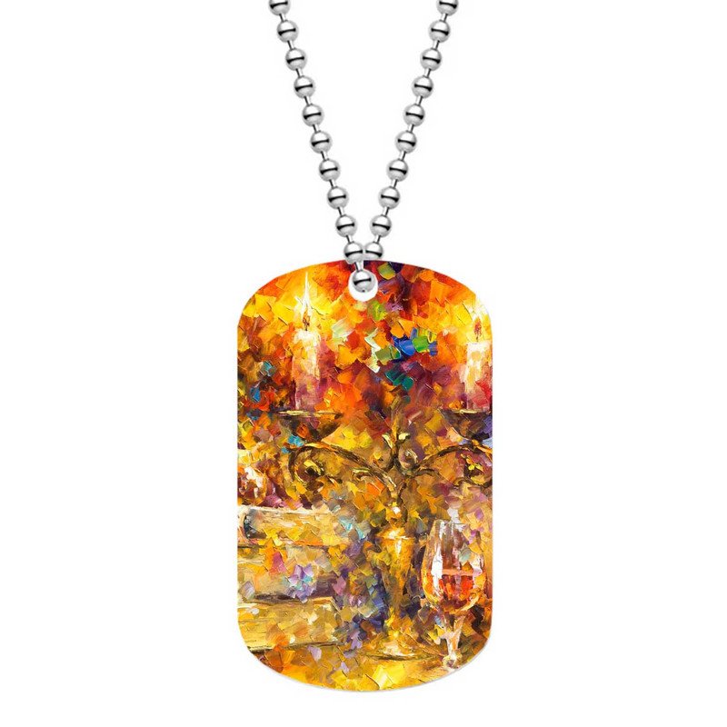 Zavstyle OLD THOUGHTS Leonid Afremov Dog Tag Military Stainless Steel
