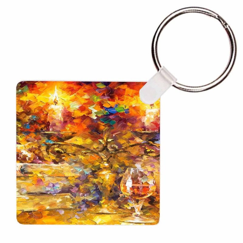Zavstyle OLD THOUGHTS Leonid Afremov Keychain