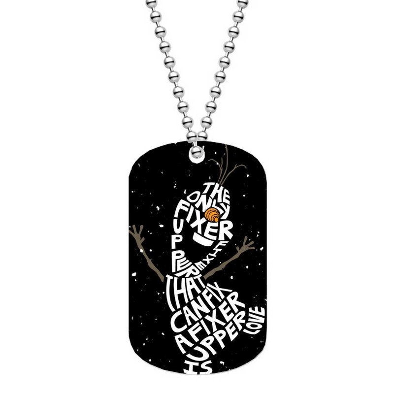 Zavstyle Olaf Frozen Disney Dog Tag Military Stainless Steel