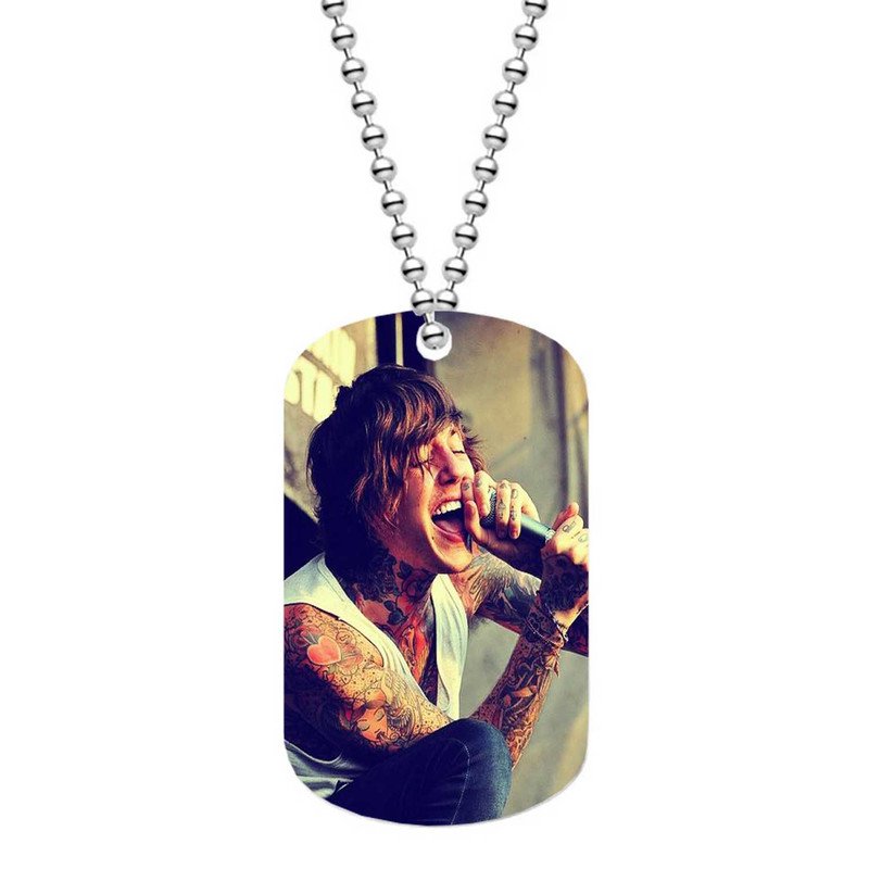 Zavstyle Oliver Sykes Bring Me The Horizon Sing Dog Tag Military Stainless Steel