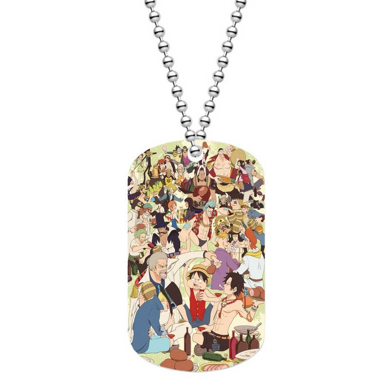 Zavstyle One Piece Characters Dog Tag Military Stainless Steel