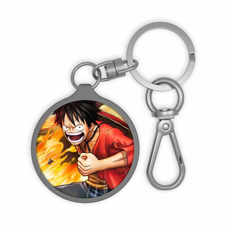 Zavstyle One Piece Pirate Warriors 2 Luffy Fire Boxing Angry Keyring Tag Accessories