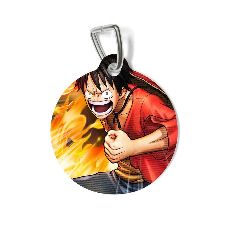 Zavstyle One Piece Pirate Warriors 2 Luffy Fire Boxing Angry Pet Tag