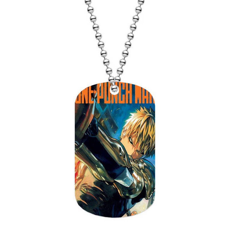 Zavstyle One Punch Man Fire Dog Tag Military Stainless Steel
