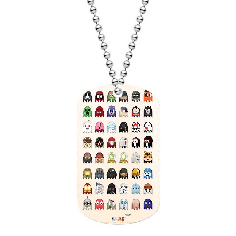 Zavstyle Pacman Ghost Dog Tag Military Stainless Steel