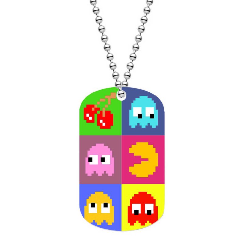 Zavstyle Pacman Pop Art Dog Tag Military Stainless Steel