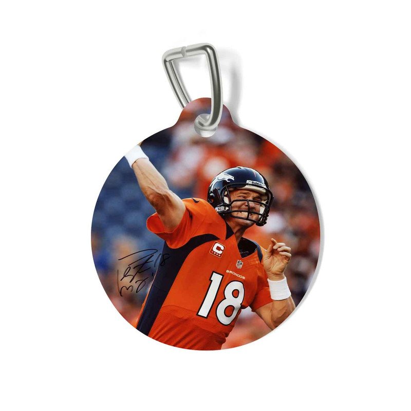 Zavstyle Peyton Manning NFL Pet Tag