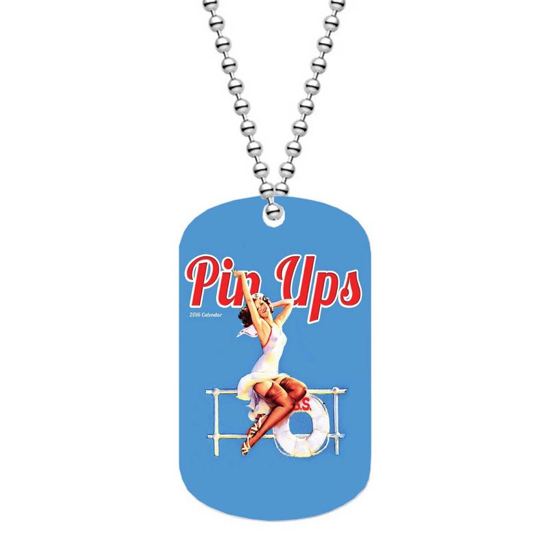 Zavstyle Pin Ups Calendar Dog Tag Military Stainless Steel