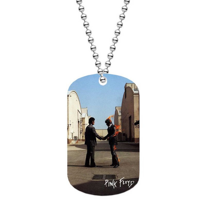 Zavstyle Pink Floyd Wish You Were Here Print Dog Tag Military Stainless Steel