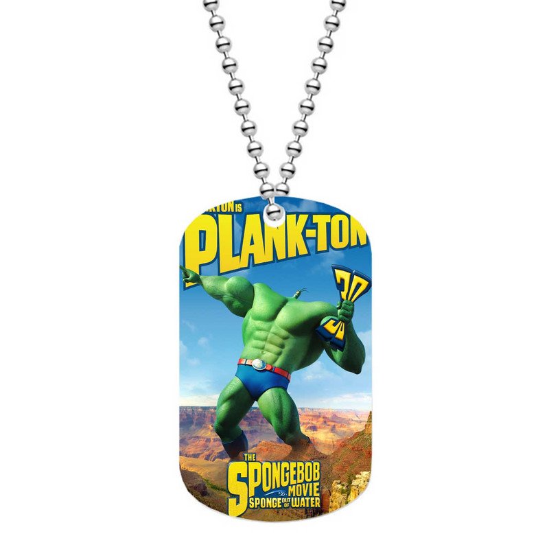 Zavstyle Plankton The Spongebob Movie Dog Tag Military Stainless Steel