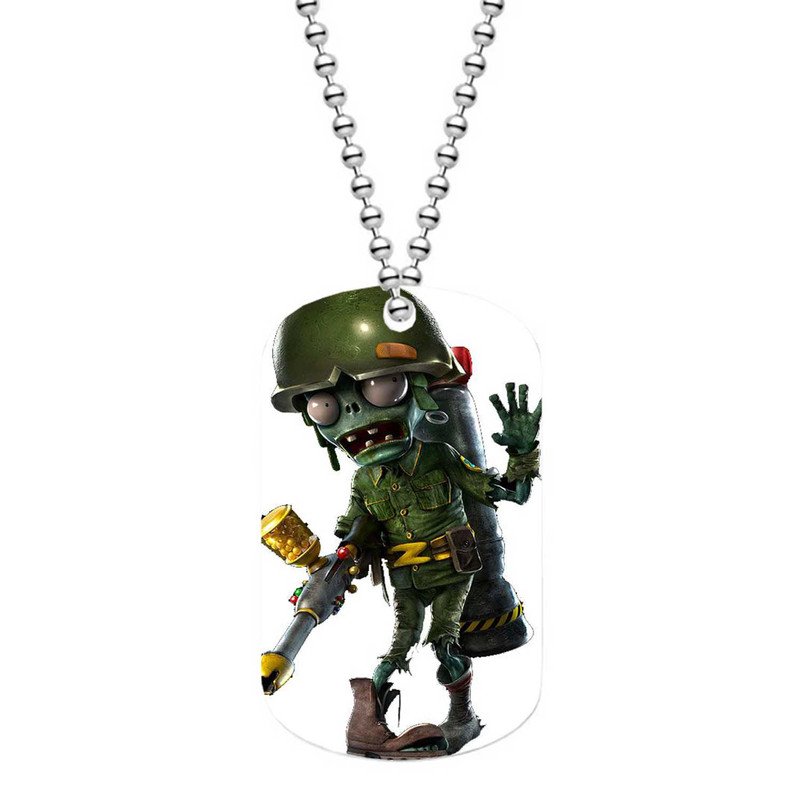Zavstyle Plants vs Zombie Dog Tag Military Stainless Steel