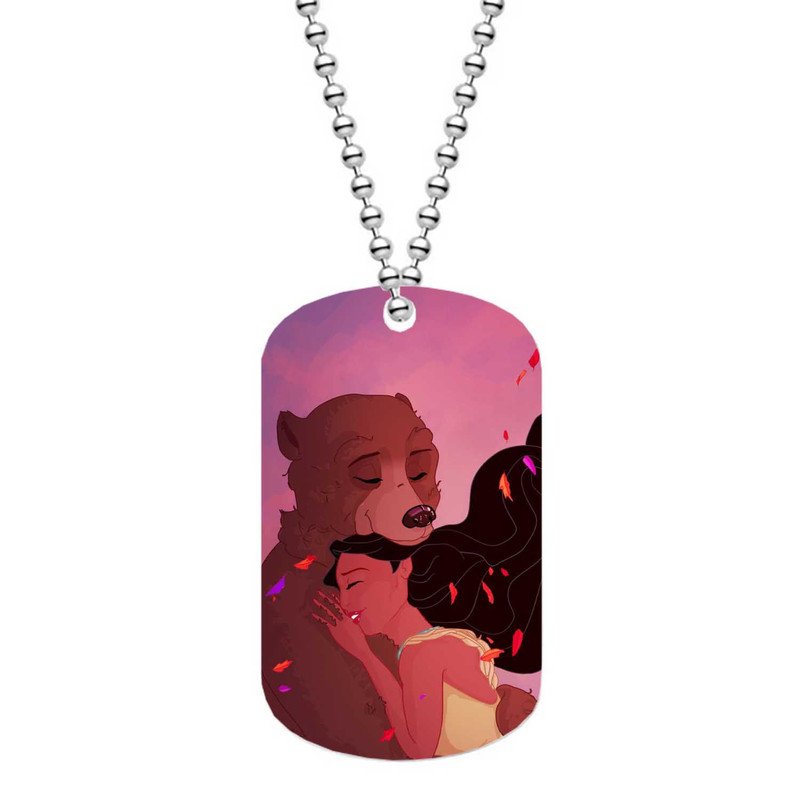 Zavstyle Pocahontas and Brother Bear Dog Tag Military Stainless Steel