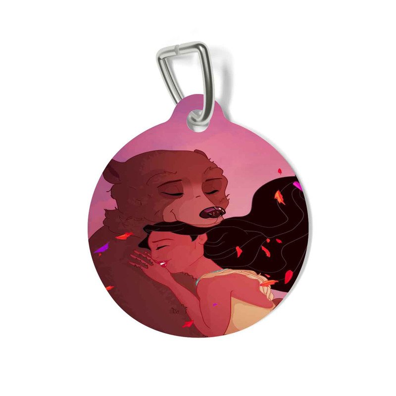 Zavstyle Pocahontas and Brother Bear Pet Tag
