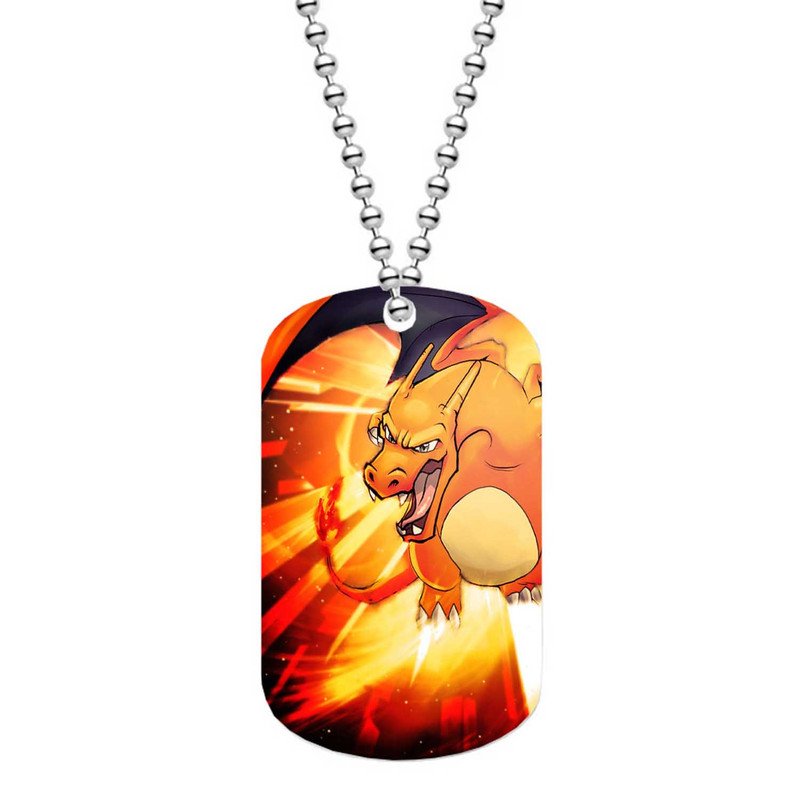 Zavstyle Pokemon Charizard Dog Tag Military Stainless Steel
