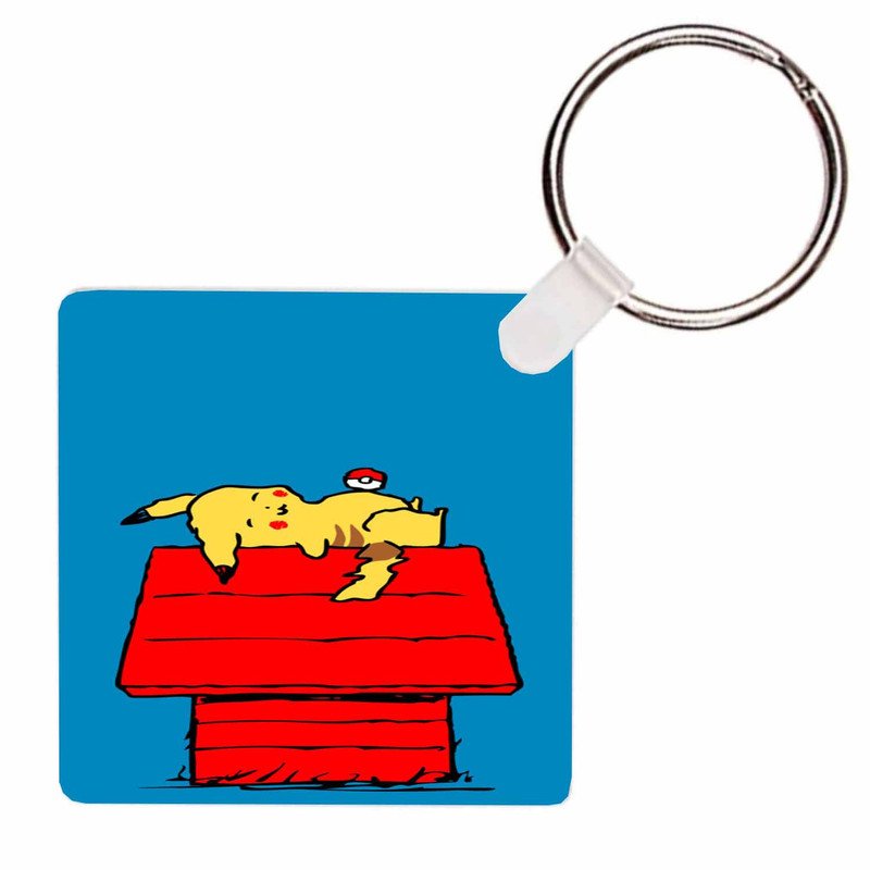Zavstyle Pokemon Pikachu Snoopy Peanuts Keychain
