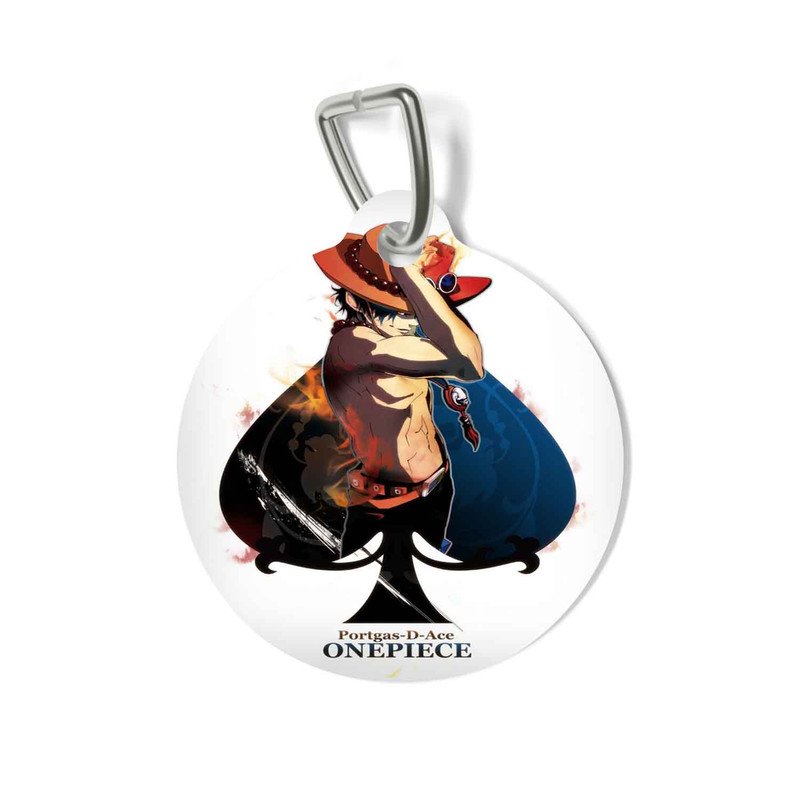 Zavstyle Portgas D Ace Card One Piece Pet Tag