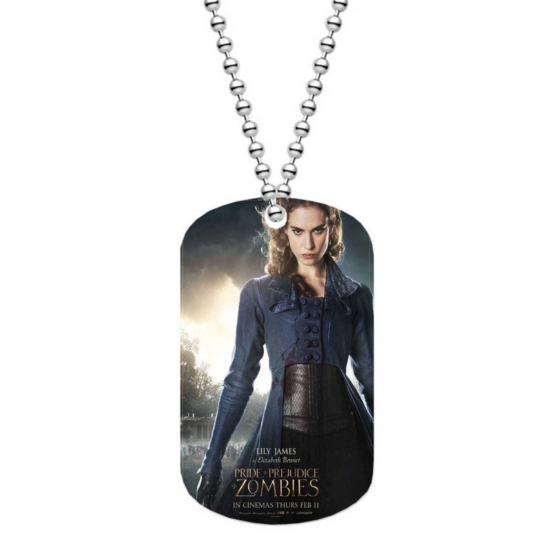 Zavstyle Pride and Prejudice and Zombies Elizabeth Bennet Dog Tag Military Stainless Steel