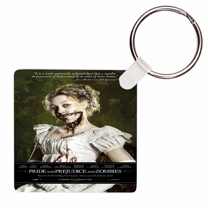 Zavstyle Pride and Prejudice and Zombies Keychain