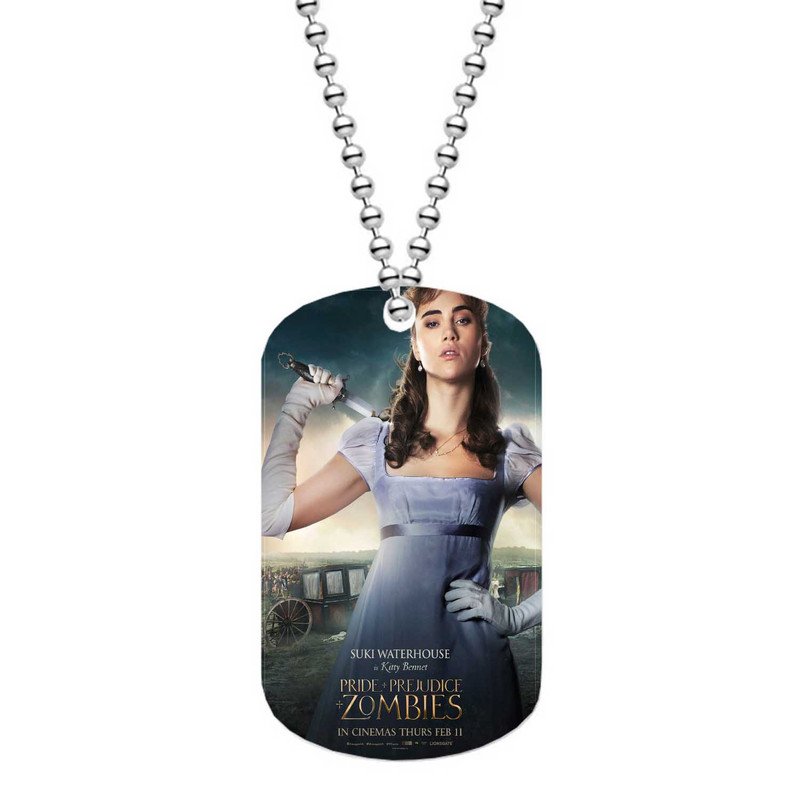 Zavstyle Pride and Prejudice and Zombies Kitty Bennet Dog Tag Military Stainless Steel