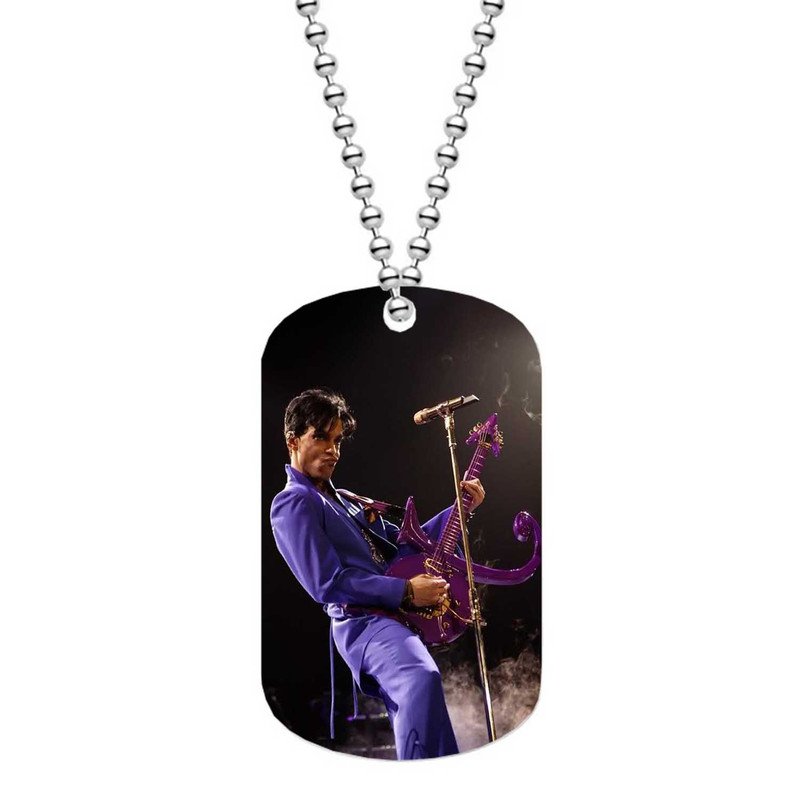 Zavstyle Prince Purple Rain Dog Tag Military Stainless Steel