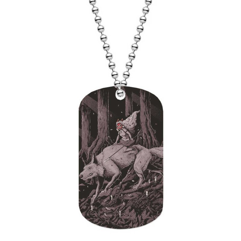 Zavstyle Princess Mononoke Studio Ghibli Print Dog Tag Military Stainless Steel
