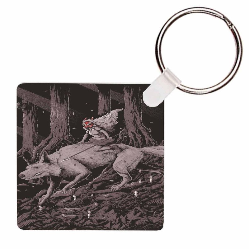 Zavstyle Princess Mononoke Studio Ghibli Print Keychain
