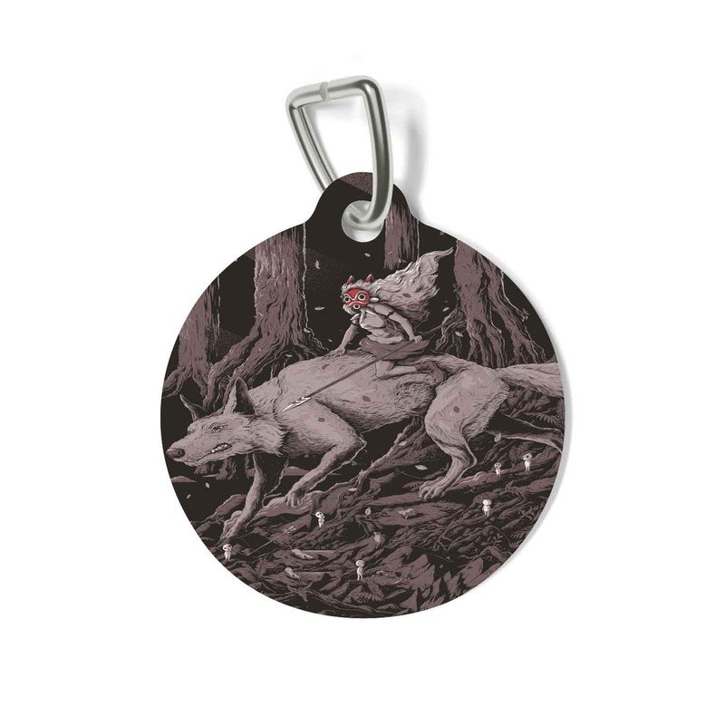 Zavstyle Princess Mononoke Studio Ghibli Print Pet Tag