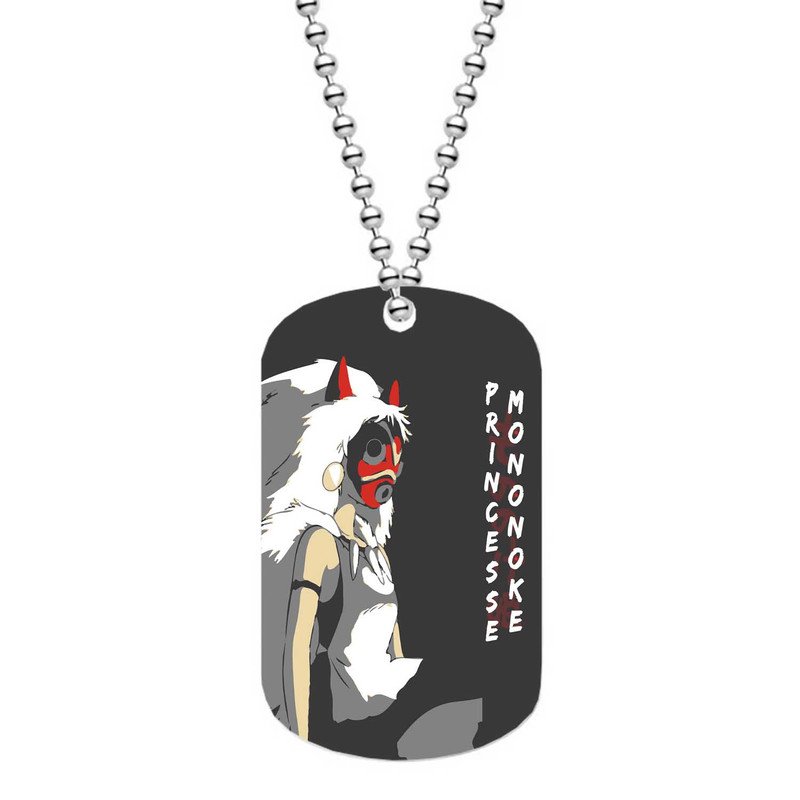 Zavstyle Princess Mononoke Studio Ghibli Prints Dog Tag Military Stainless Steel