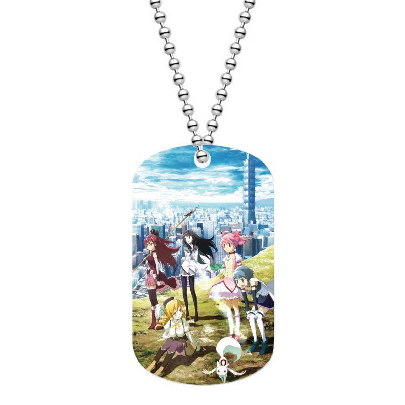 Zavstyle Puella Magi Madoka Magica Girls Dog Tag Military Stainless Steel