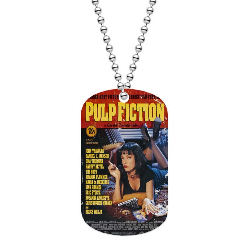 Zavstyle Pulp Fiction Dog Tag Military Stainless Steel