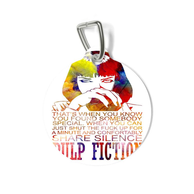 Zavstyle Pulp Fiction Uma Thurman Quotes Pet Tag
