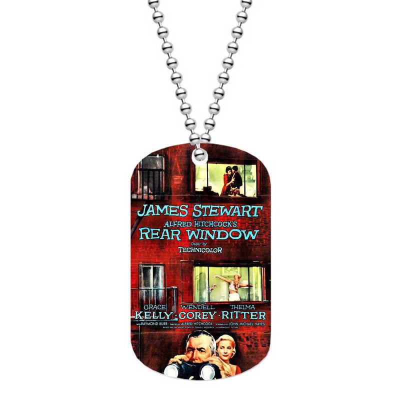 Zavstyle Rear Window Alfred Hitchcock s Movie Dog Tag Military Stainless Steel