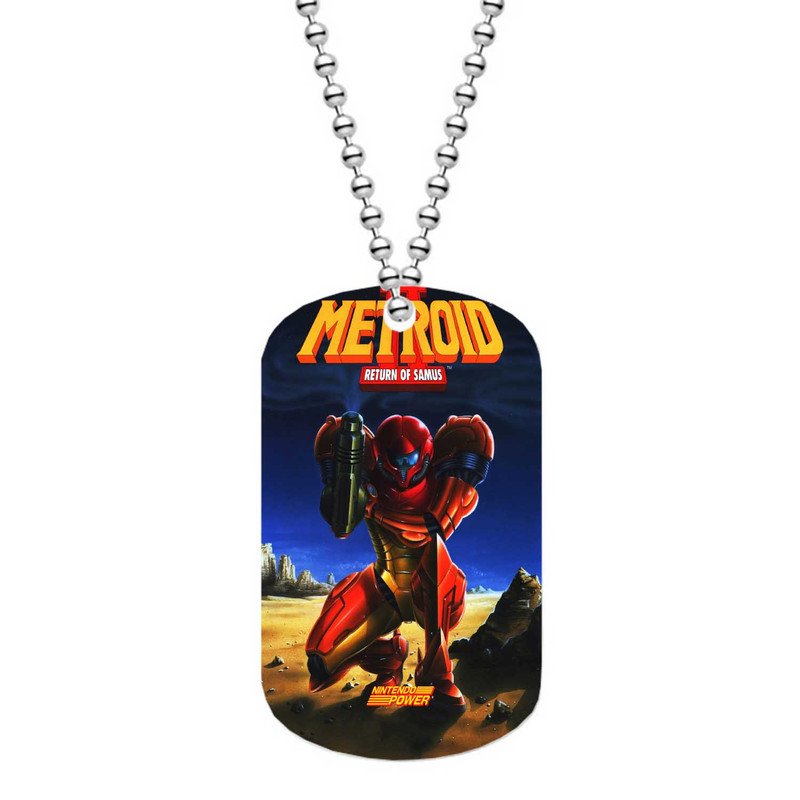 Zavstyle Return of Samus Metroid Dog Tag Military Stainless Steel