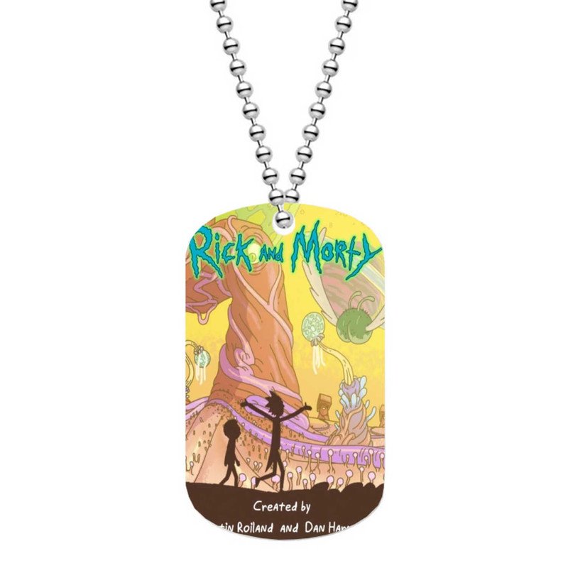 Zavstyle Rick and Morty Cartoon Dog Tag Military Stainless Steel