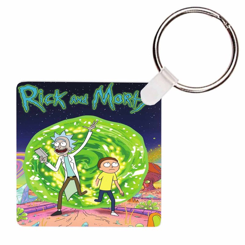Zavstyle Rick and Morty Green Keychain