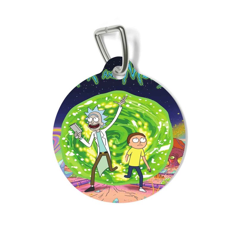 Zavstyle Rick and Morty Green Pet Tag
