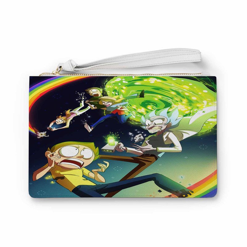 Zavstyle Rick and Morty Rainbow Clutch Bag