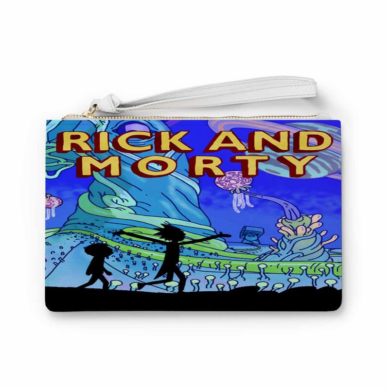 Zavstyle Rick and Morty Silhouette Clutch Bag