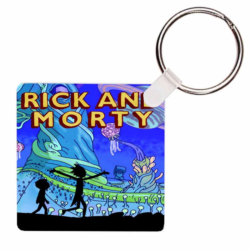 Zavstyle Rick and Morty Silhouette Keychain