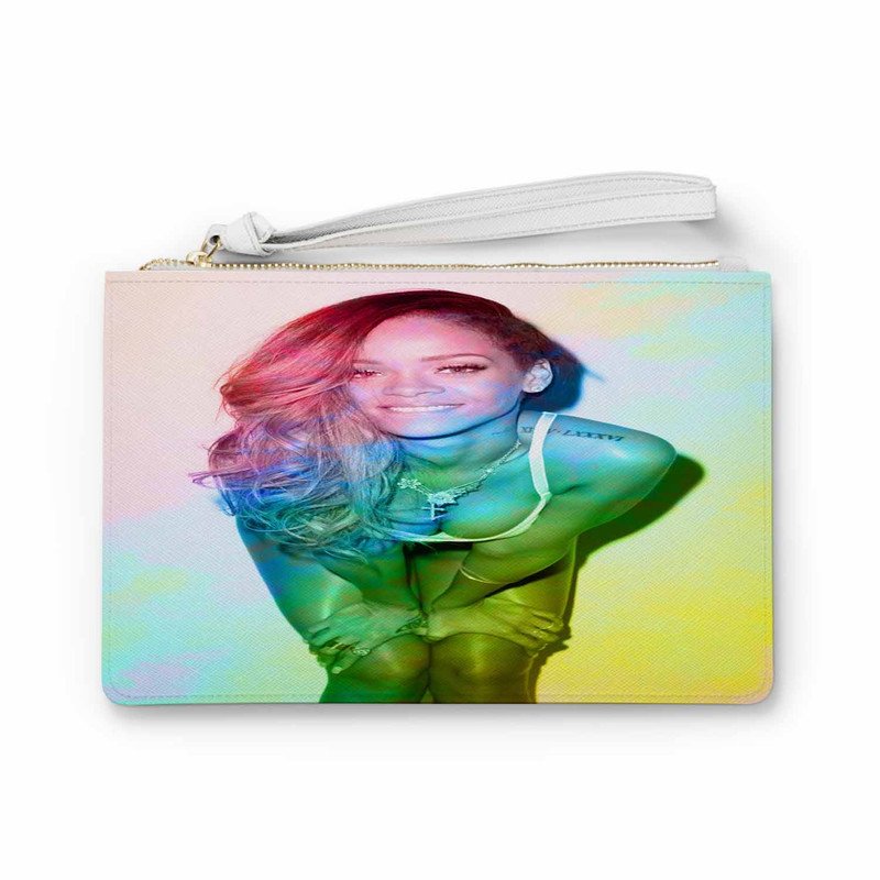 Zavstyle Rihanna Rainbow Clutch Bag