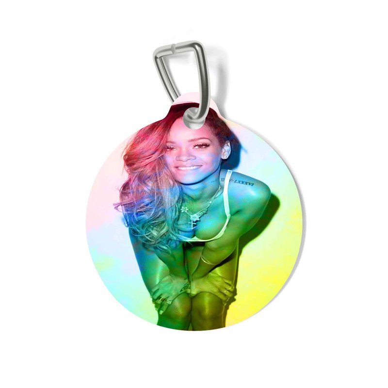 Zavstyle Rihanna Rainbow Pet Tag