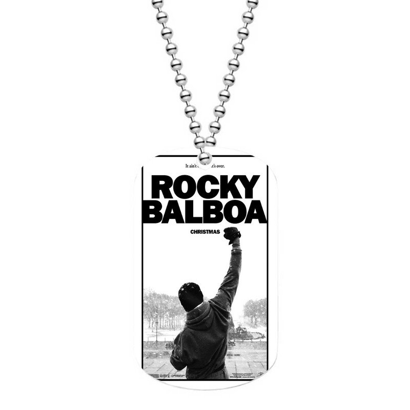 Zavstyle Rocky Balboa Christmas Dog Tag Military Stainless Steel