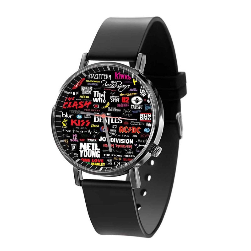 Zavstyle Rolling Stones Ramones The Beatles Kiss ACDC Quartz Watch