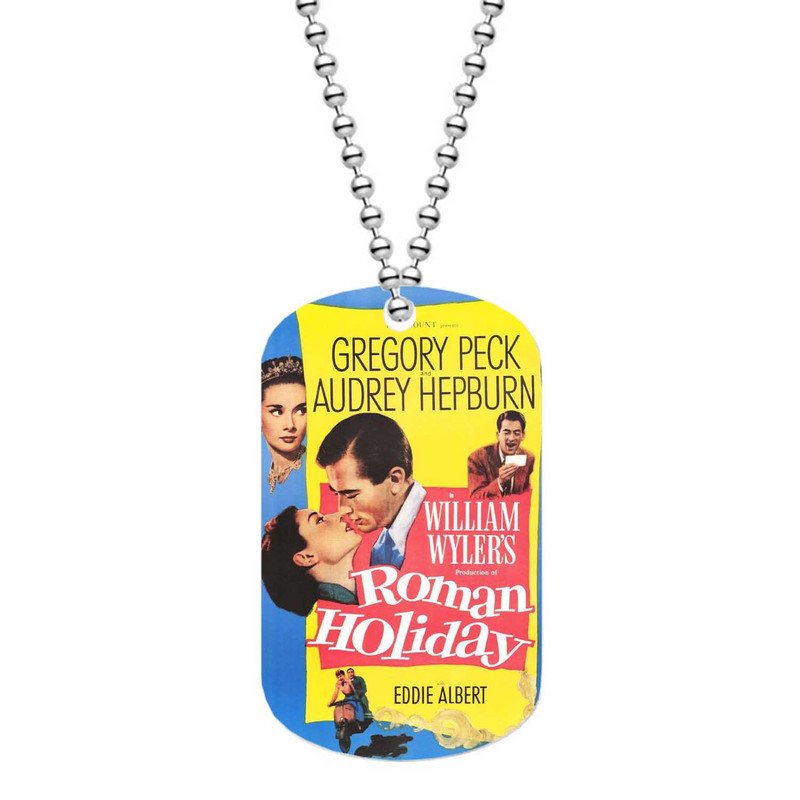 Zavstyle Roman Holiday Dog Tag Military Stainless Steel
